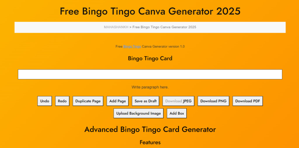 Bingo Tingo Canva | Best Place To Generate In 2024 | MAHASHANKH