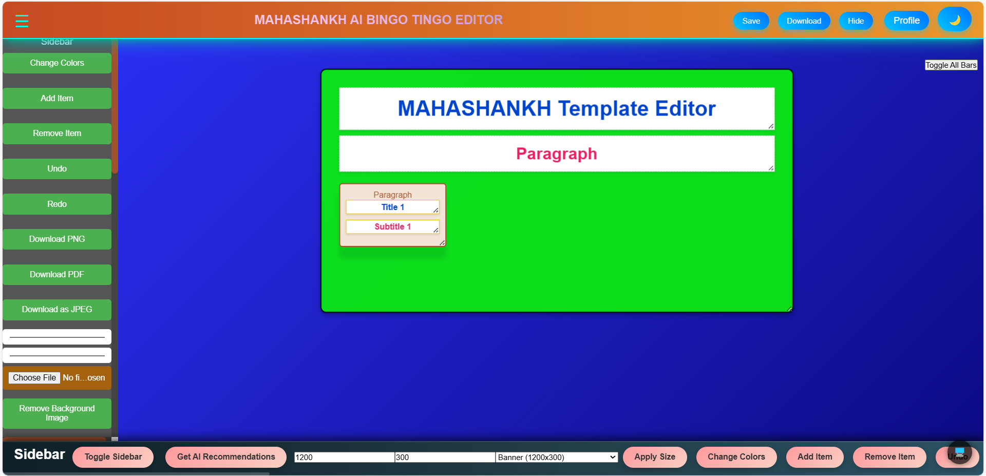 Mahashankh Template 
 Pro Editor - Powered By Ajupy Intelligence (AI)    Mahashankh Bingo Tingo AI - Mahashankh Template Editor 2025