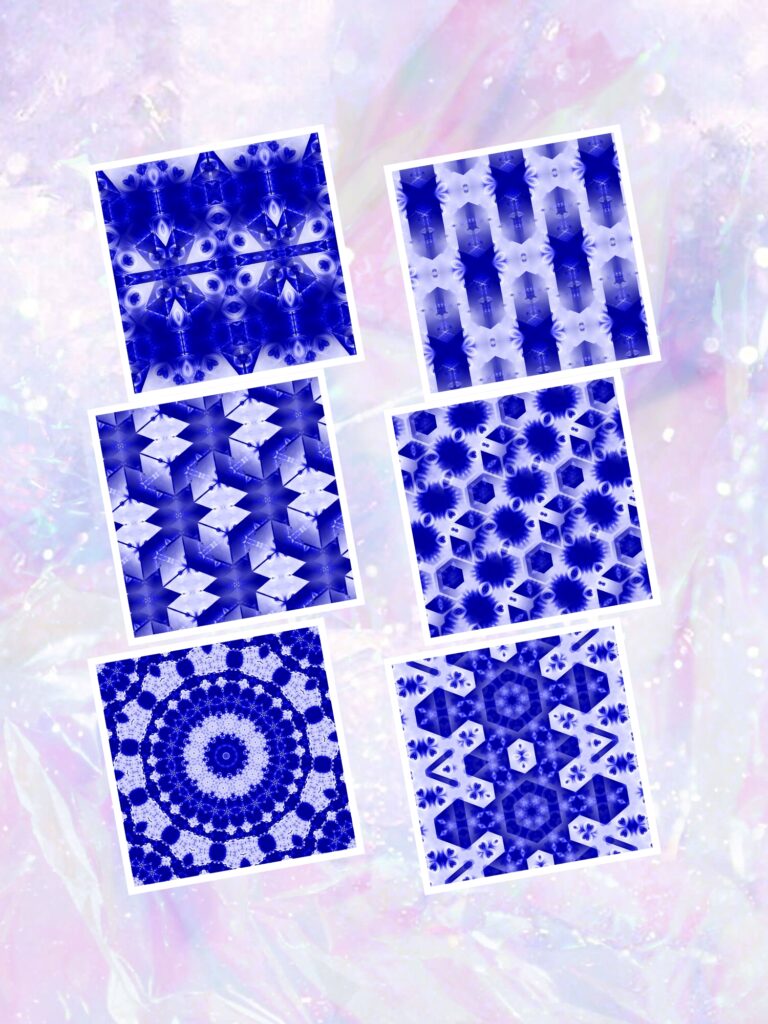 Mahashankh Saree Designs & Designing Technology Suite in 2025 6 Blue patterned abstract geometric designs