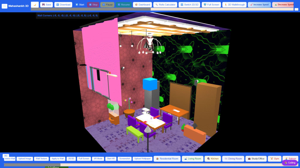Mahashankh 3D DESIGN DINNING TABLE