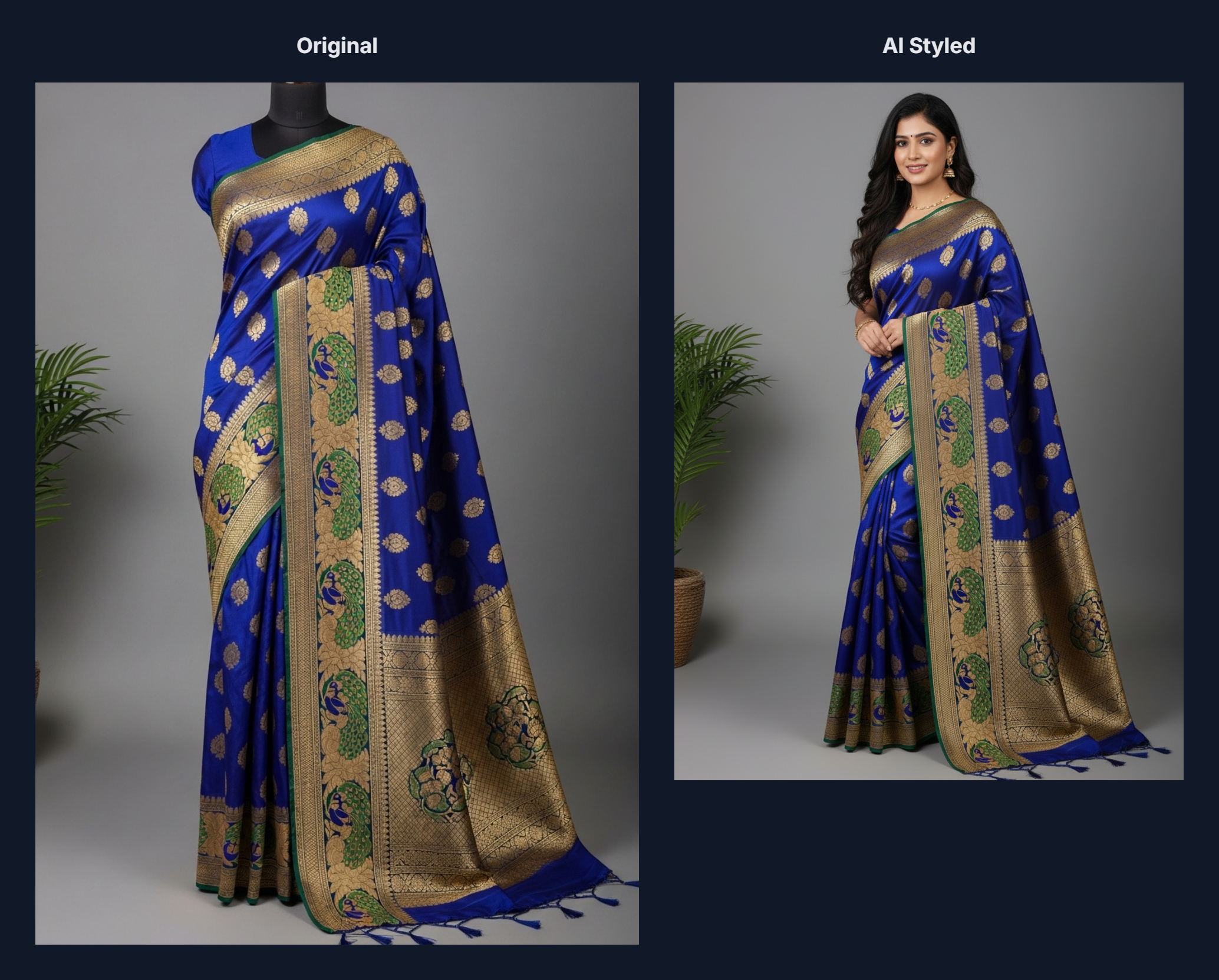 sapphire peacock banarasi grandeur comparison