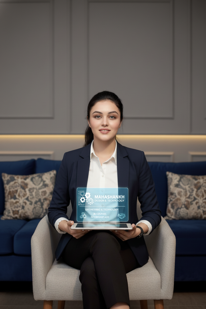 INTERNSHIP 2026- 27 BY MAHASHANKH DESIGN & TECHNOLOGY 2 india model female scaled ai styled laying bed ai styled sitting chair 2